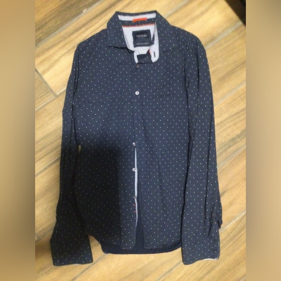 Blue dotted professional shirt - Picture 1 of 1